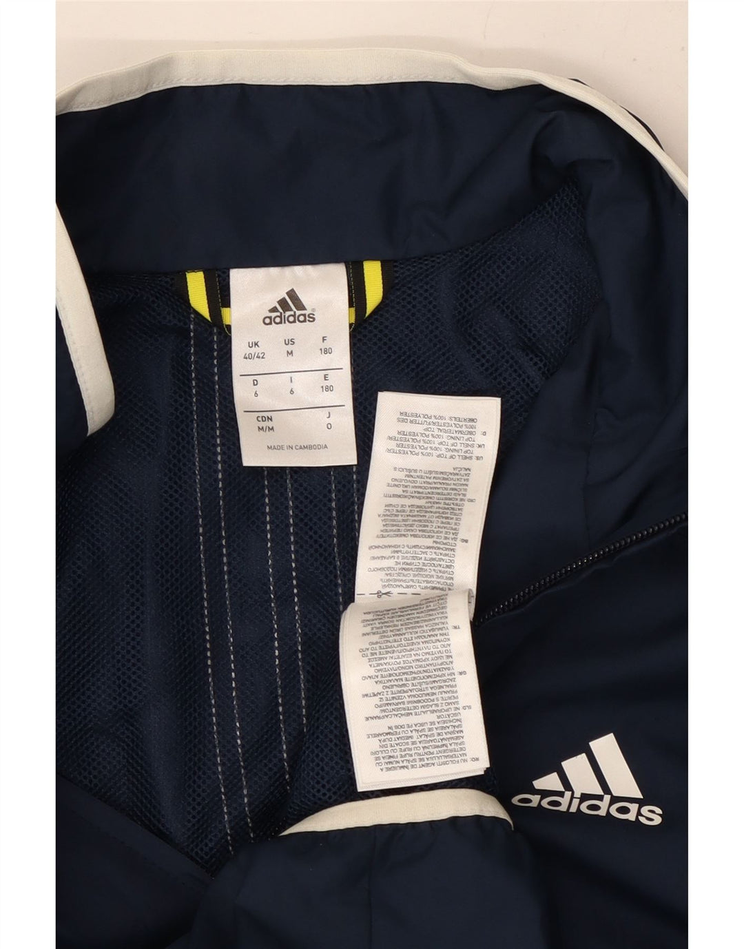 Мужская дождевик ADIDAS UK 40/42, средний темно-синий, полиэстер