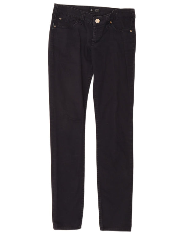 Женские узкие джинсы Armani W27 L30 Темно-синие, хлопок