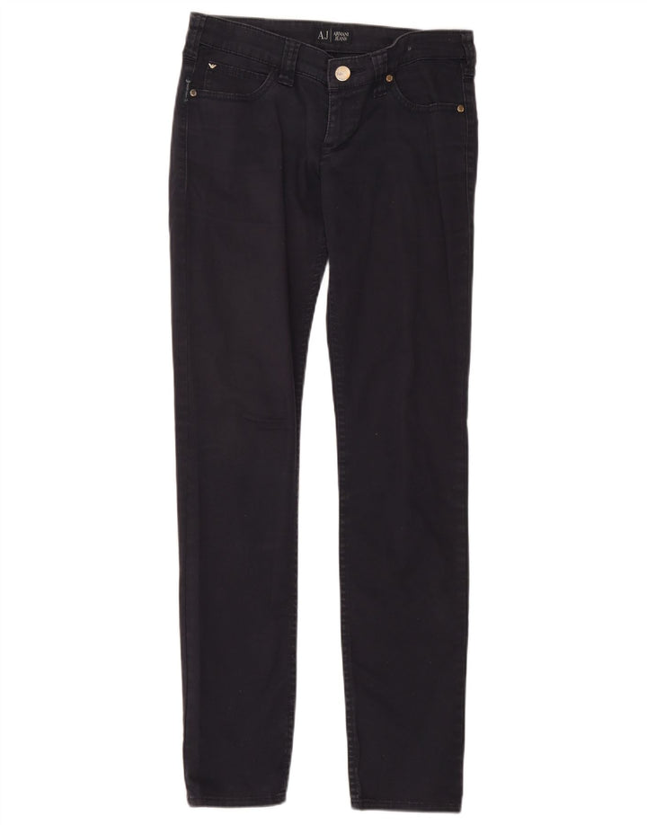 Женские узкие джинсы Armani W27 L30 Темно-синие, хлопок