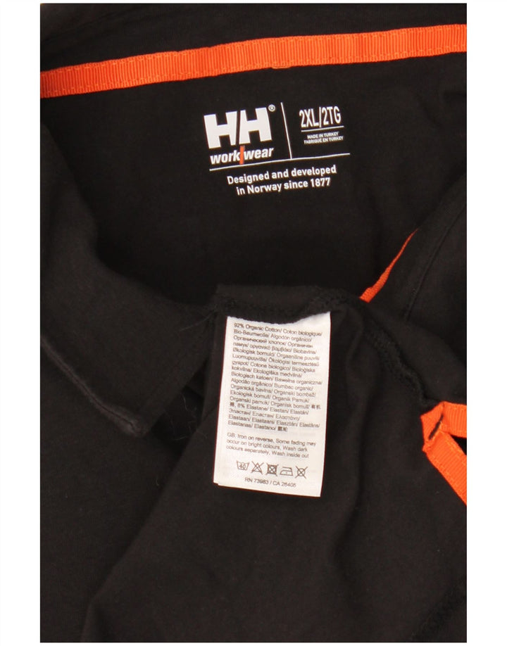 Мужская рубашка-поло с рисунком Helly Hansen 2XL, черный хлопок