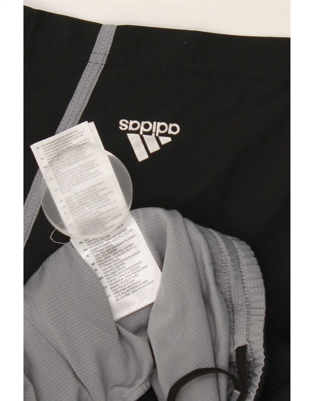 Мужские спортивные шорты Adidas, большие черные из полиэстера