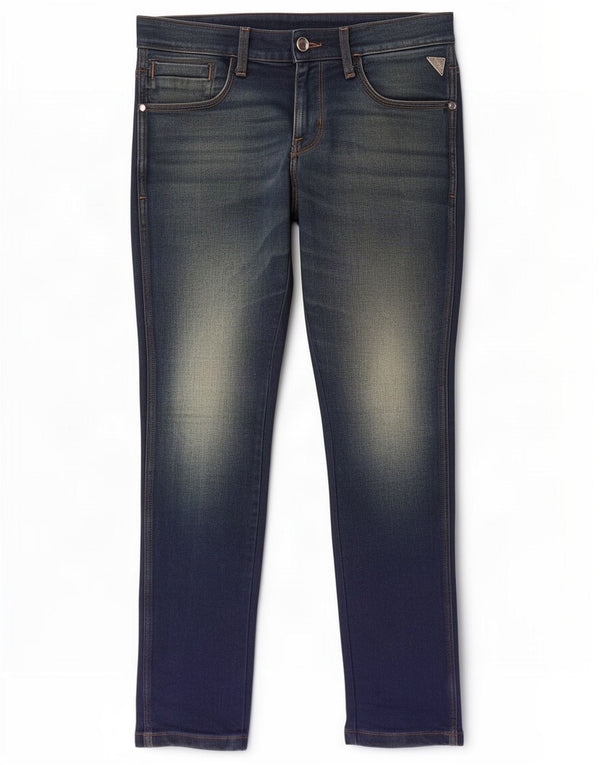 Мужские узкие джинсы Wrangler с низкой талией W32 L31, темно-синий хлопок