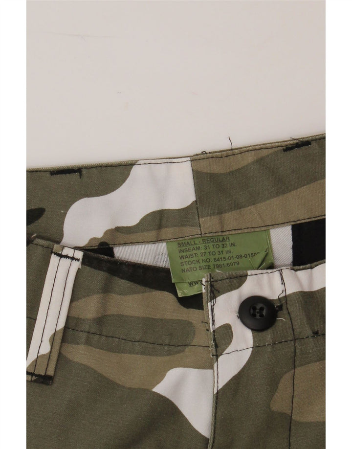 VINTAGE Mens Regular Cargo Shorts W31 Medium  Khaki Camouflage Cotton Vintage Vintage and Second-Hand Vintage from Messina Hembry 