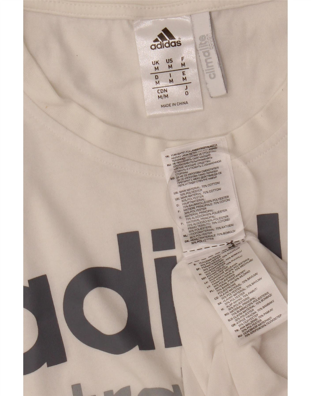 Мужская футболка Adidas Climalite с графическим рисунком, средний белый хлопок