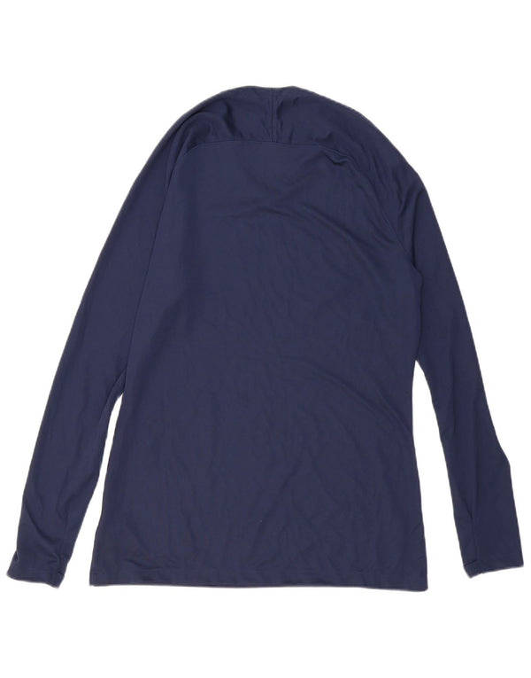 Мужские кроссовки Nike Dri Fit Slim Fit с длинным рукавом, темно-синий, большой размер, полиэстер