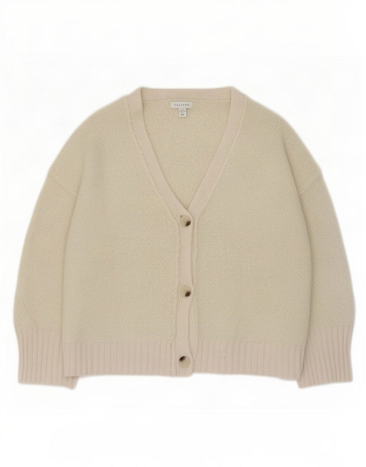 Женский свободный кардиган Topshop UK 10, маленький белый полиэстер