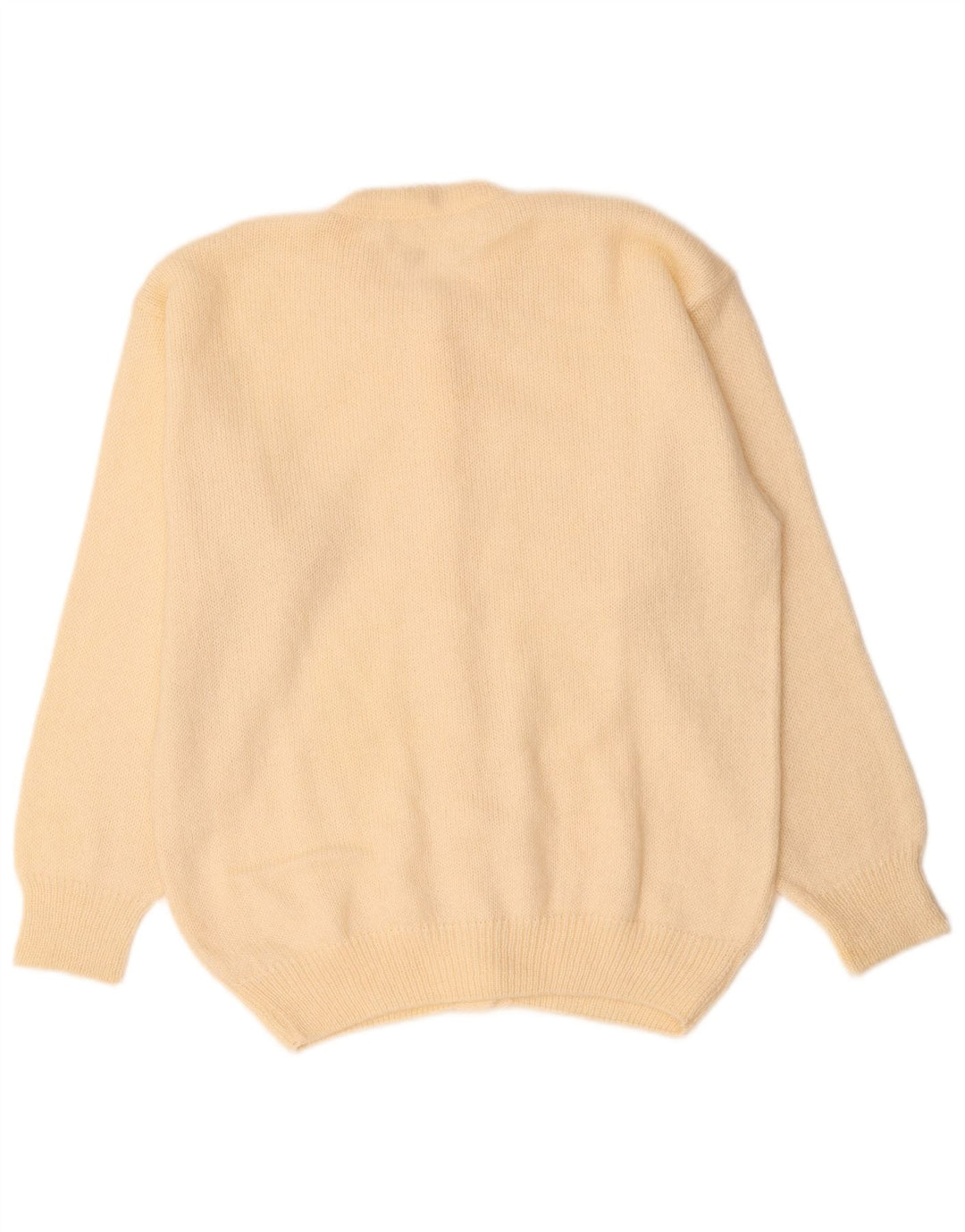 VINTAGE Женский кардиган-свитер UK 14 Medium Off White Mohair