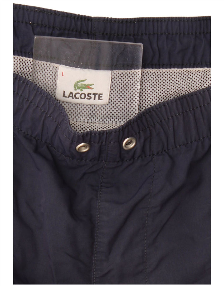 LACOSTE Мужские шорты для плавания, большие, темно-синие