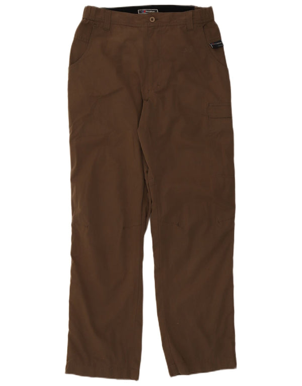 Berghaus Женские прямые брюки карго W32 L30 коричневые из полиэстера
