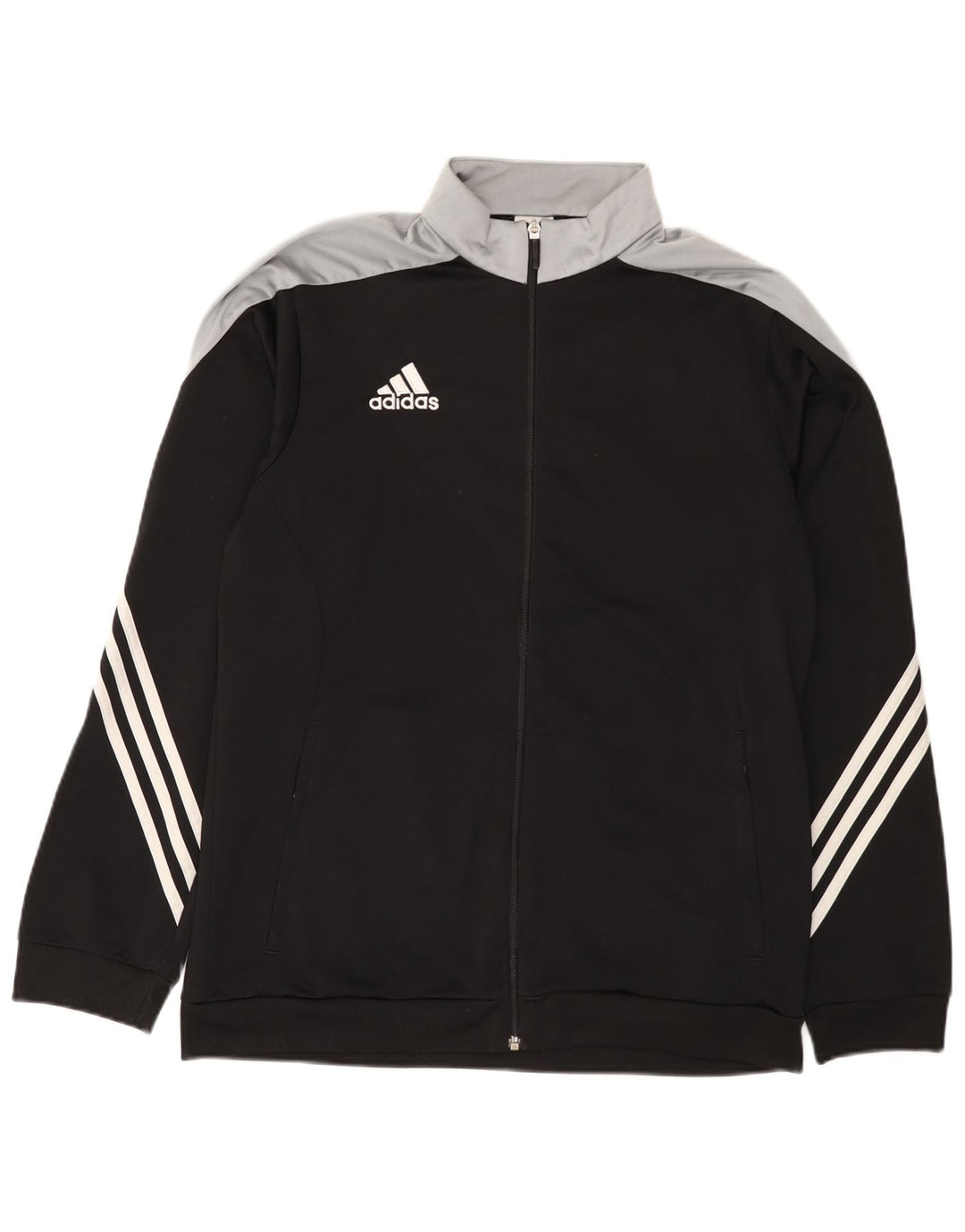 Мужской спортивный костюм Adidas, большой черный полиэстер с цветными блоками