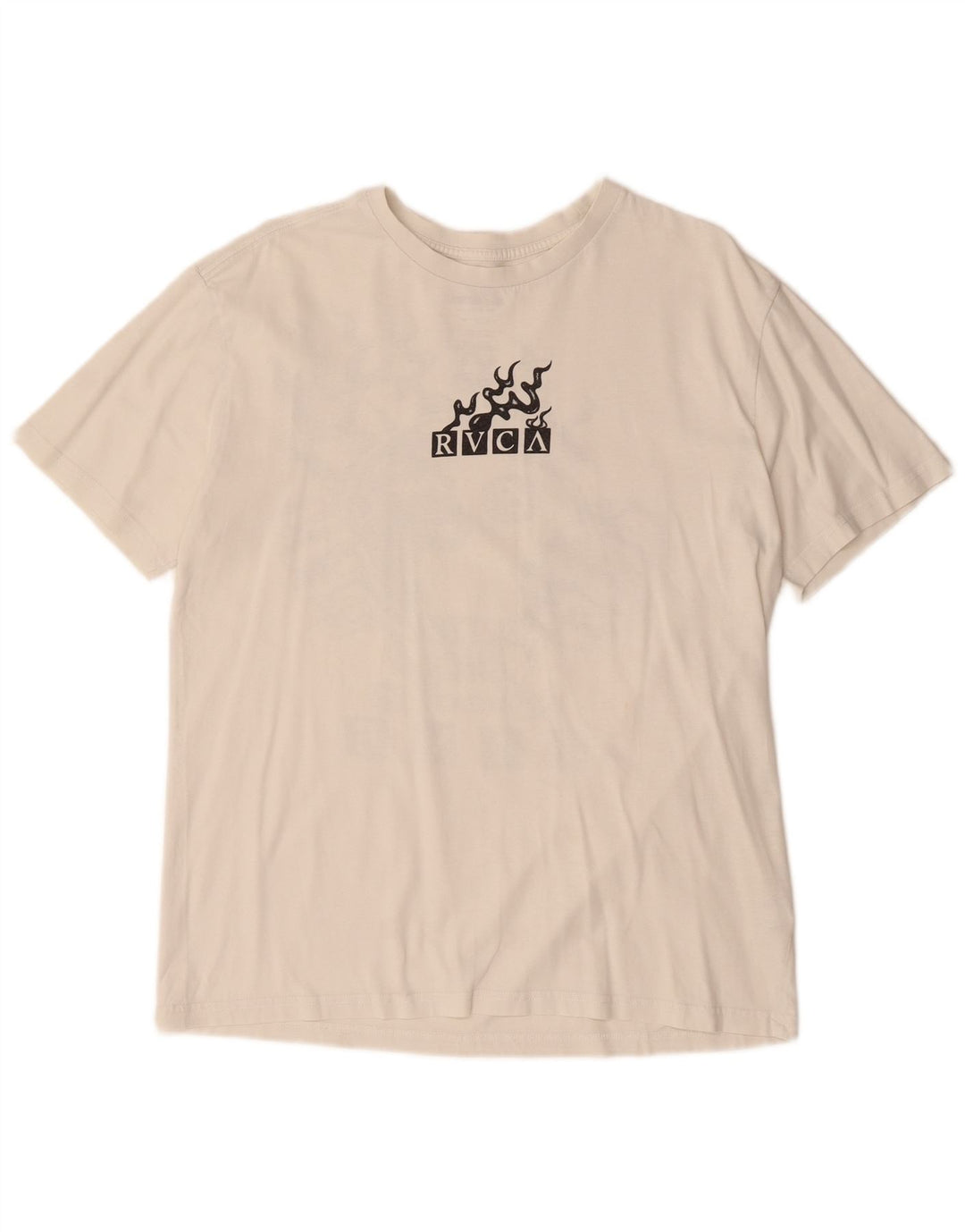 Мужская футболка свободного кроя RVCA с графическим рисунком, топ среднего размера, белый хлопок
