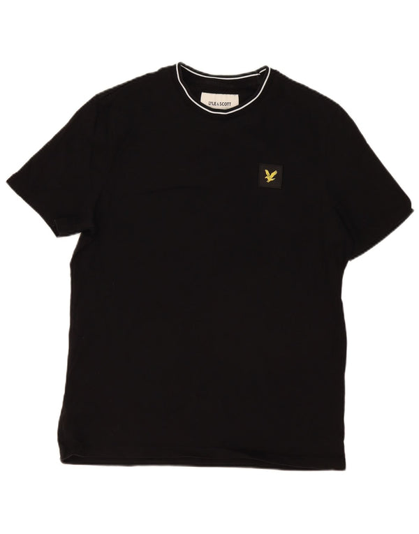 Мужская футболка свободного кроя Lyle & Scott, маленький черный хлопковый топ