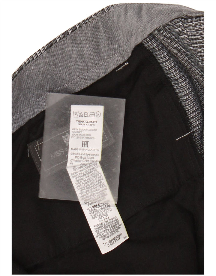 Мужские костюмные брюки классического кроя Marks & Spencer W36 L29 серые в клетку из полиэстера