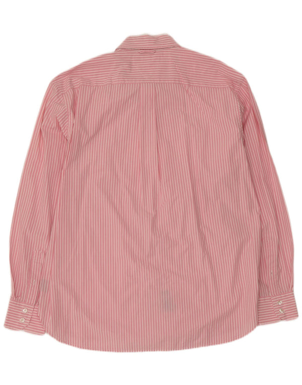 Мужская рубашка Tommy Hilfiger XL из хлопка в розовую полоску