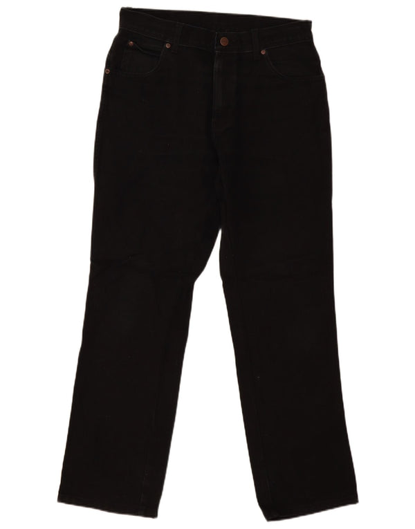 Мужские прямые джинсы Wrangler стандартного кроя W32 L30, черный хлопок