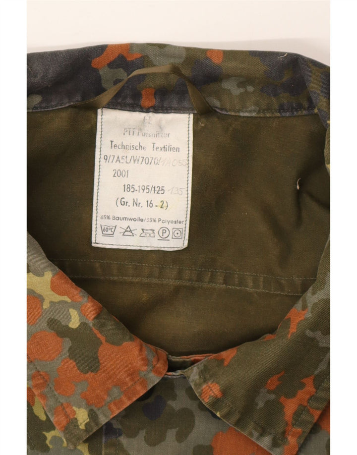 Винтажная мужская куртка в стиле милитари UK 44 2XL, камуфляжный хлопок цвета хаки