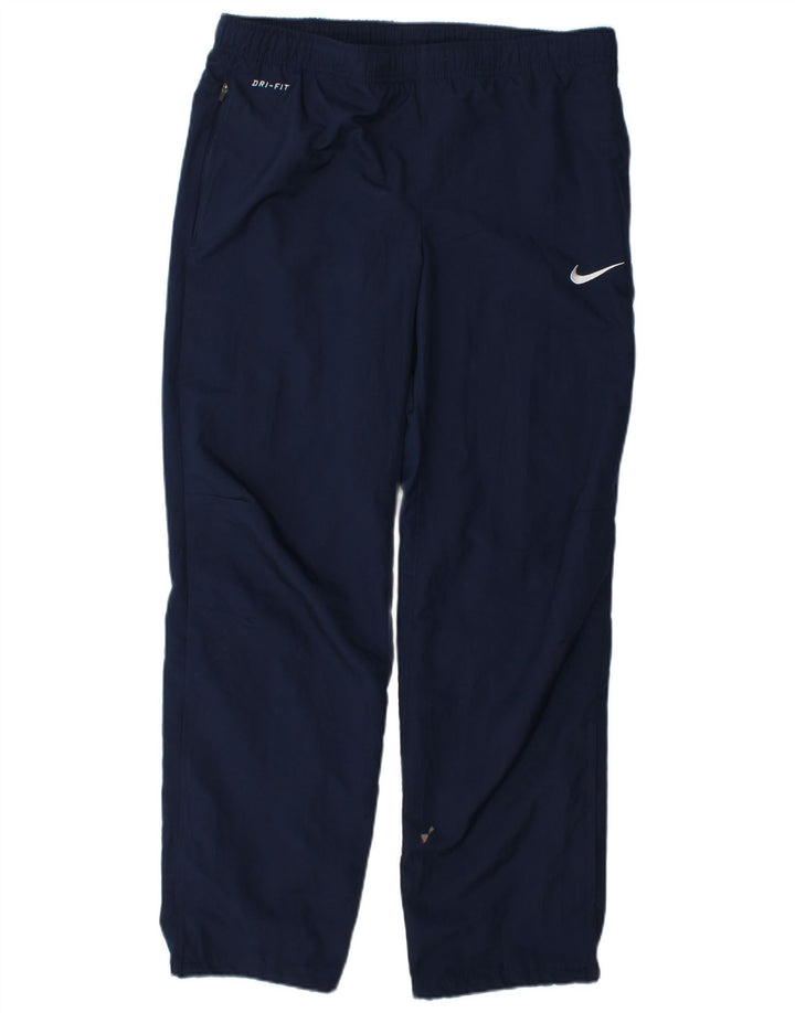 Мужские спортивные брюки Nike Dri Fit, маленькие темно-синие, полиэстер