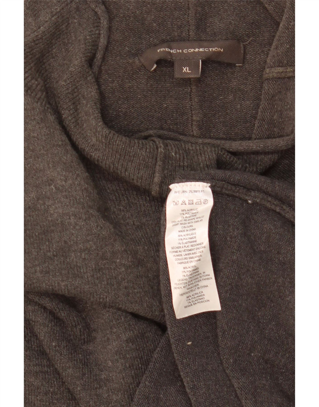 Женский джемпер с высоким воротником French Connection, Великобритания, 18 XL, серый