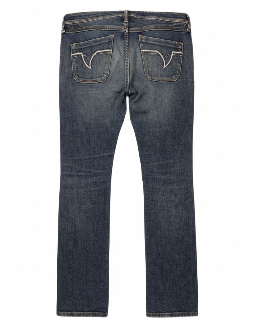 Женские прямые джинсы Diesel Lowky W26 L32, темно-синий, хлопок