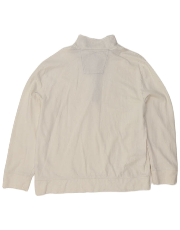 Мужской свитшот с воротником на молнии Nautica, джемпер XL, белый хлопок