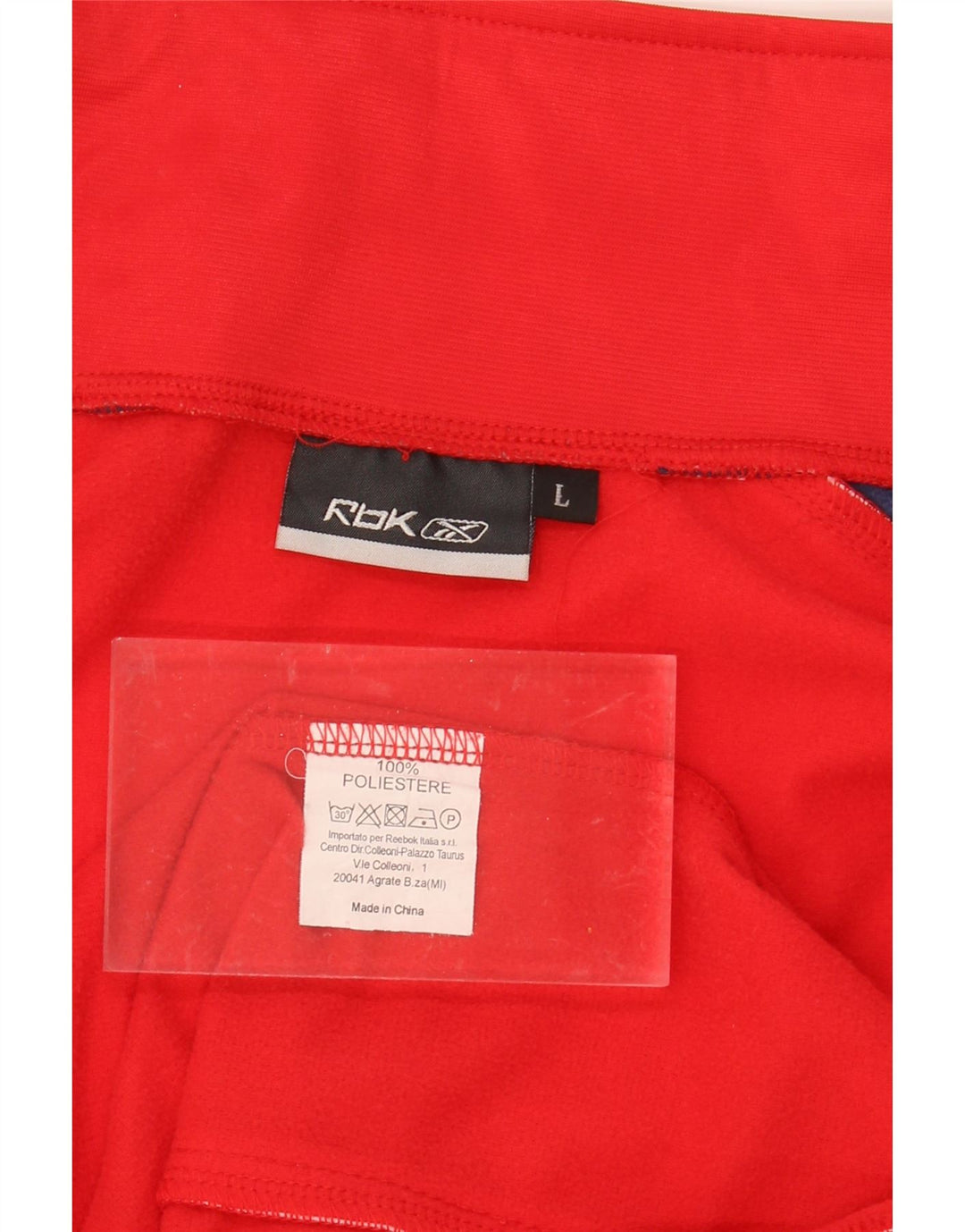 REEBOK Mens Tracksuit Top Jacket Large Red Colourblock Polyester Vintage Reebok and Second-Hand Reebok from Messina Hembry 