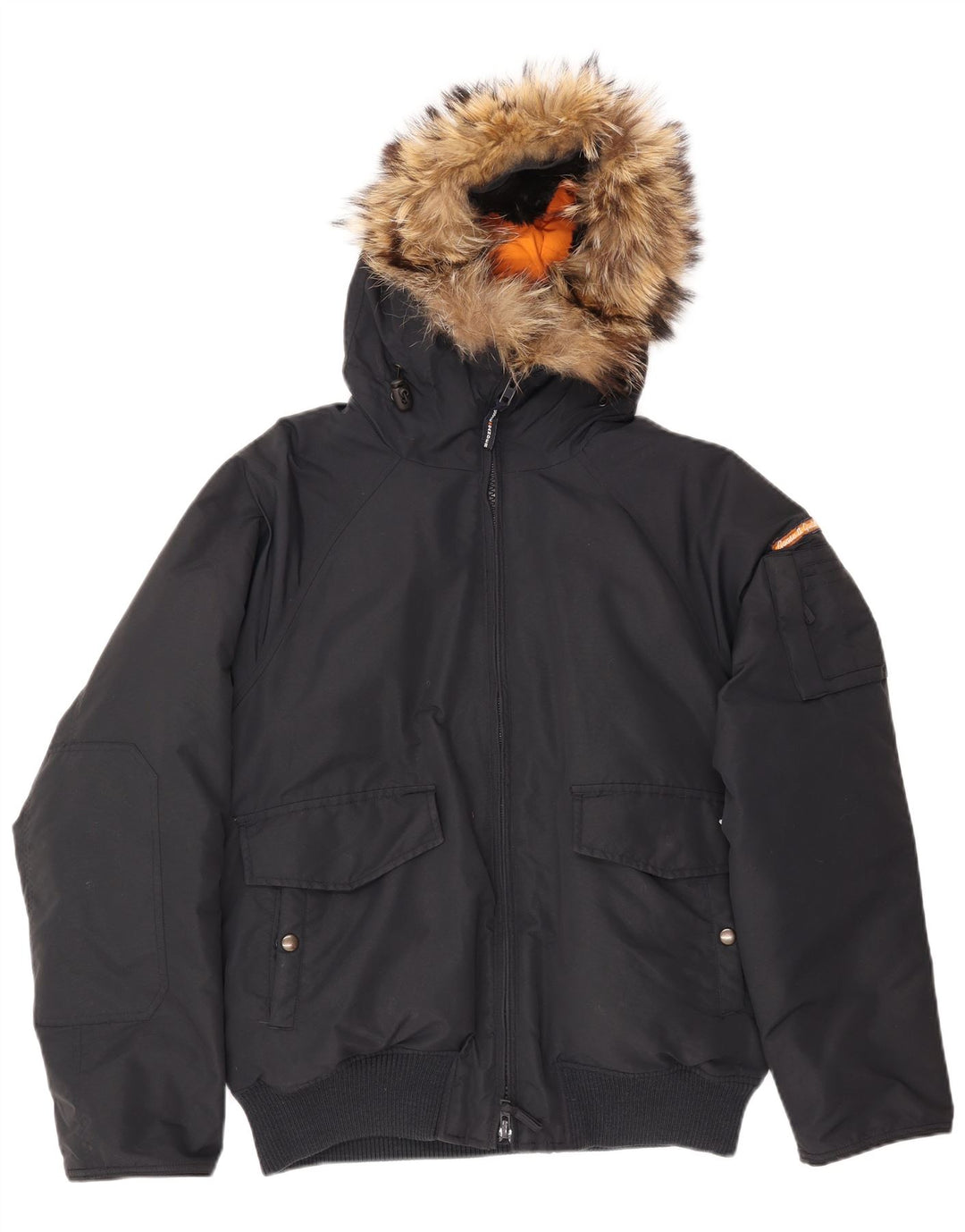 Мужская утепленная куртка-бомбер Goose & Gander IT 48, средний черный нейлон