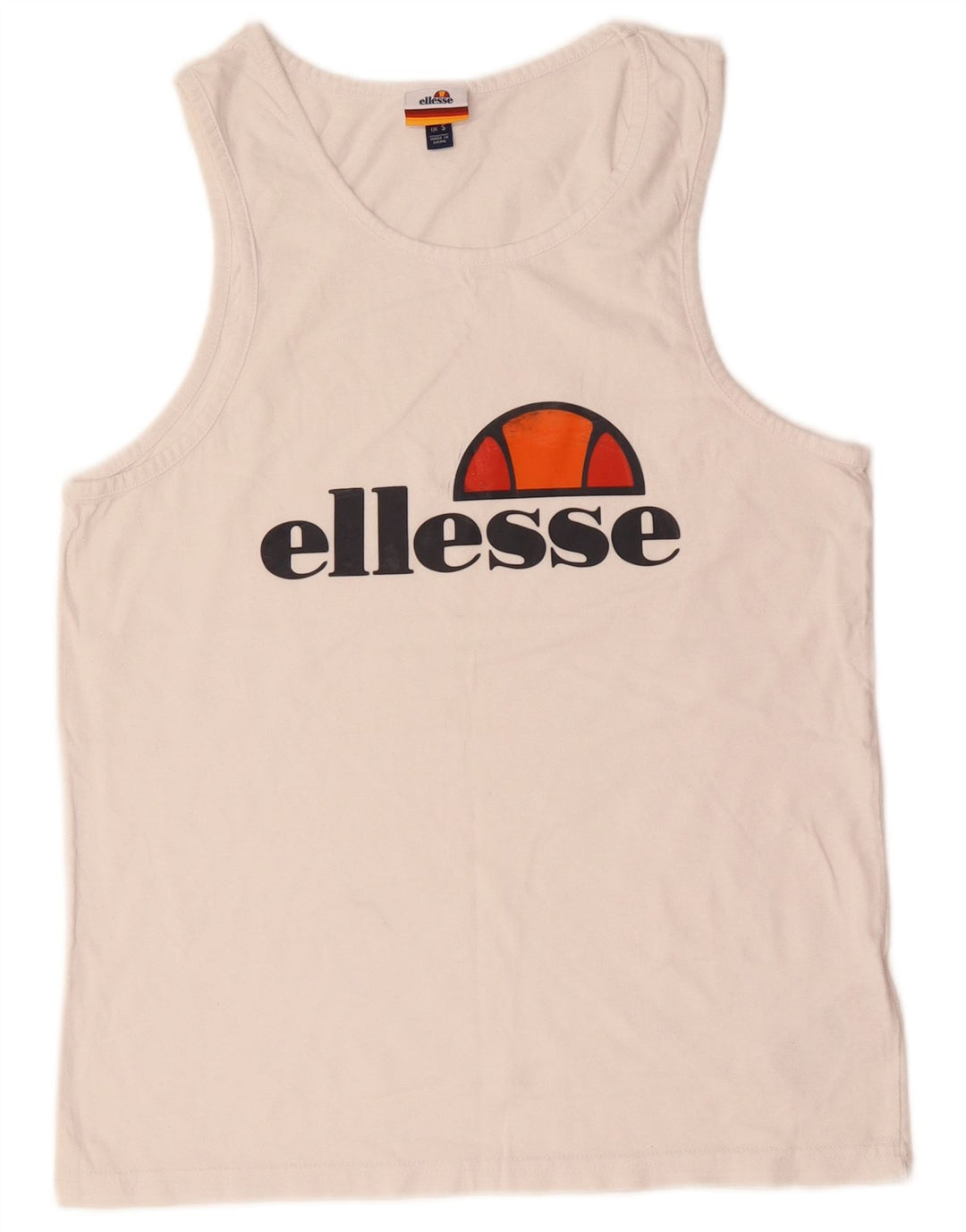 Мужской жилет Ellesse с рисунком, маленький белый, хлопковый