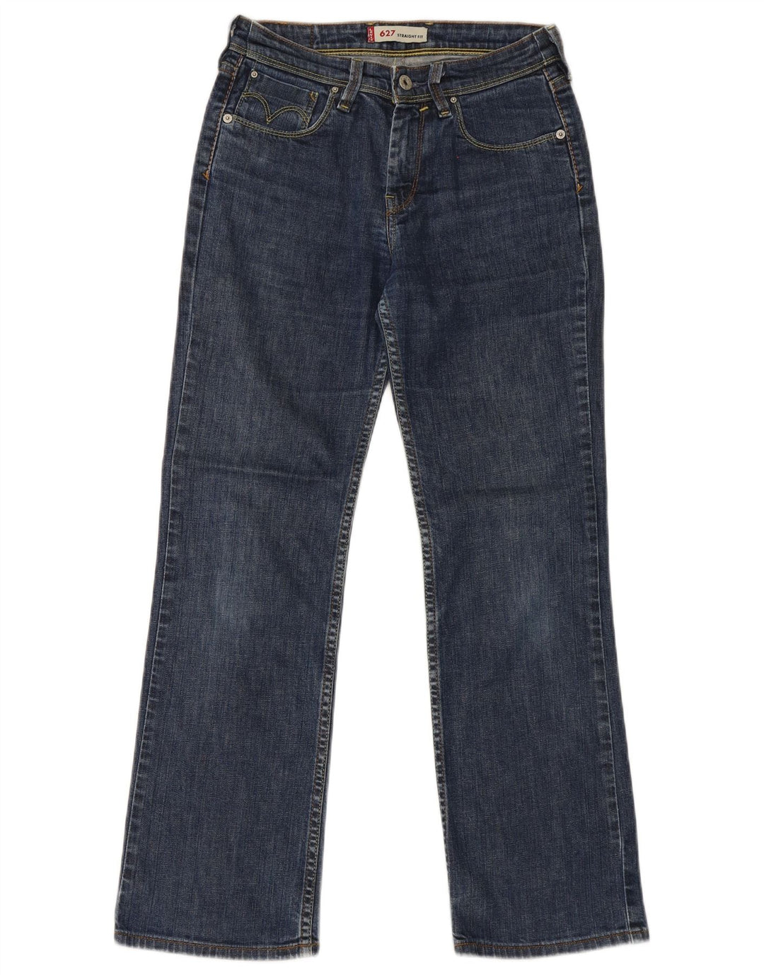 Женские прямые джинсы Levi's 627 W28 L30 синие, хлопок