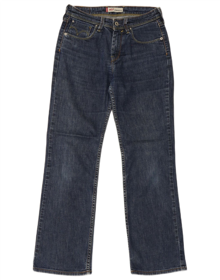 Женские прямые джинсы Levi's 627 W28 L30 синие, хлопок