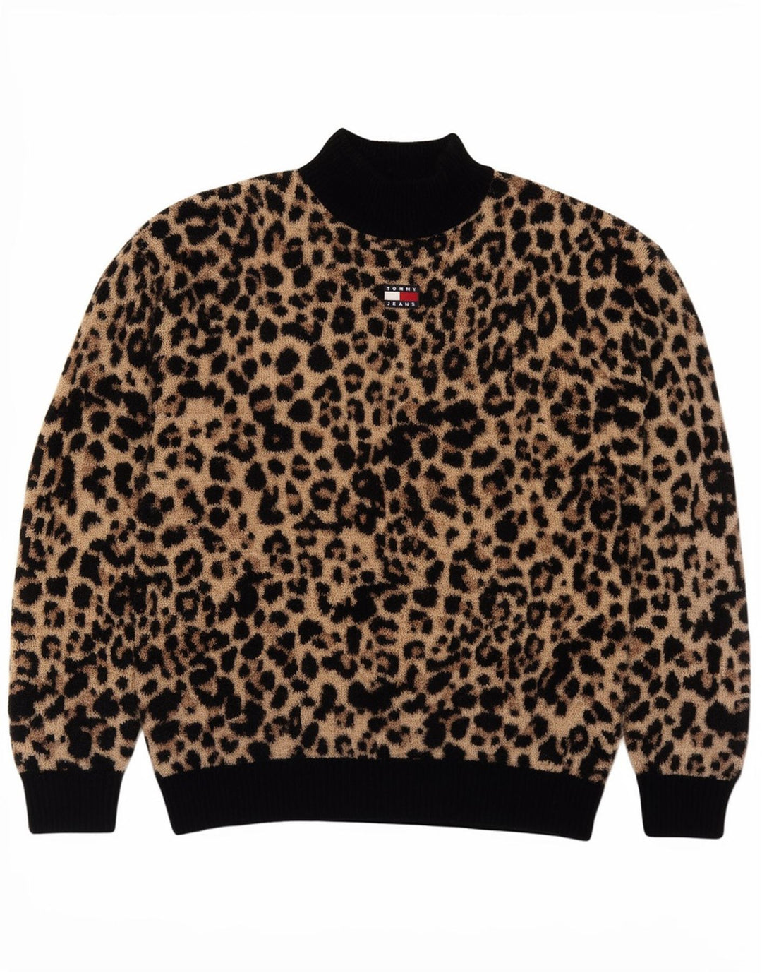 Женский джемпер с высоким воротником Tommy Hilfiger UK 14, средний коричневый
