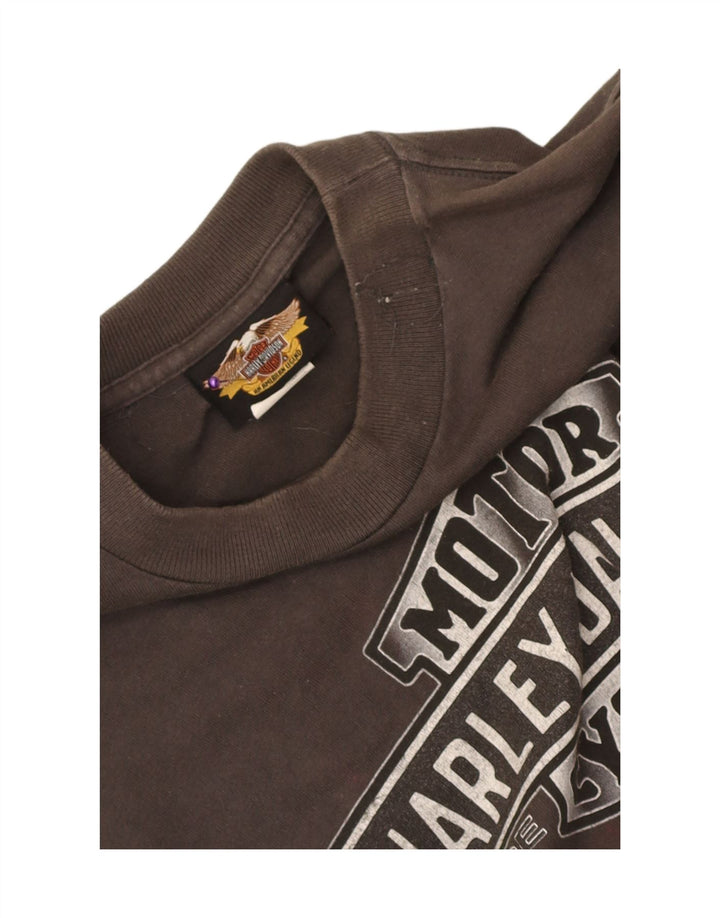 Мужская футболка с рисунком Harley Davidson, хлопковый топ среднего серого цвета