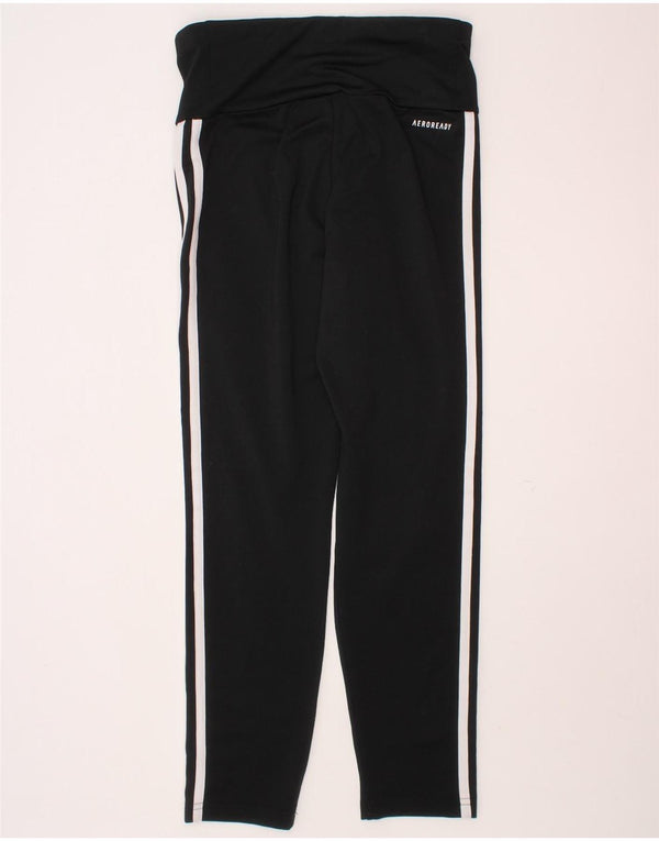 ADIDAS Girls Aeroready Leggings 11-12 Years  Black Polyester