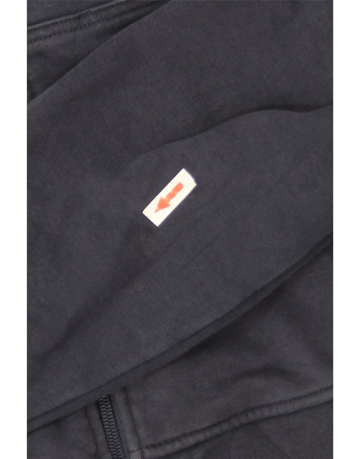 Мужской свитер Ellesse с капюшоном на молнии, средний, темно-синий, хлопковый в полоску