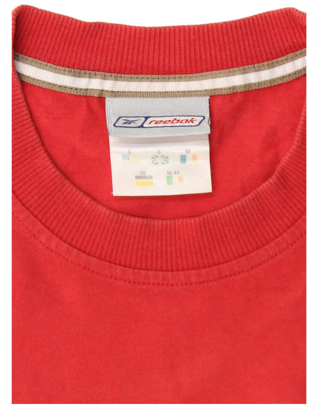 REEBOK Мужская футболка с рисунком, маленький красный