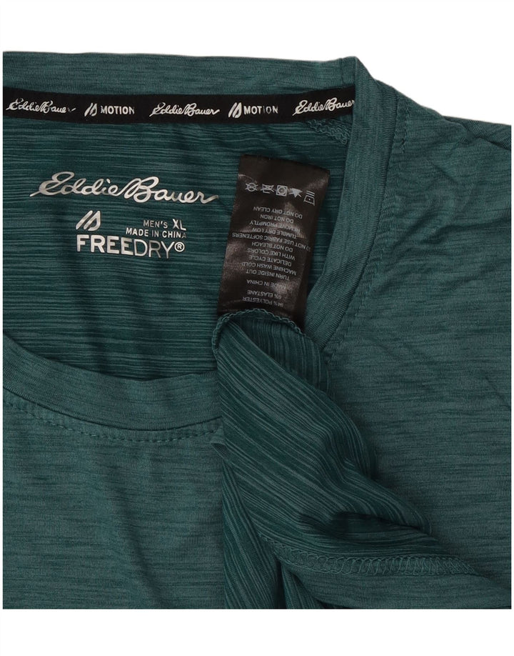 Мужская футболка Eddie Bauer Top XL, зеленый полиэстер с крапинками