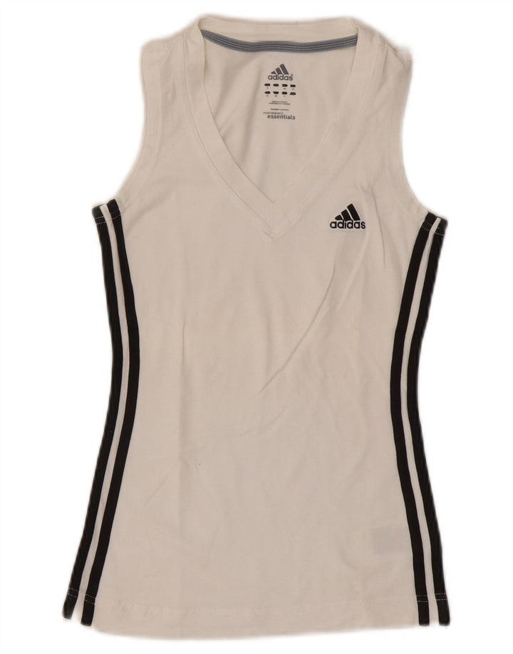 Женский жилет Adidas Top UK 8, маленький белый хлопок