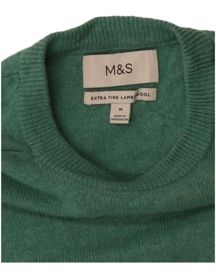 Женский джемпер с круглым вырезом MARKS & SPENCER UK 14, средний зеленый цвет