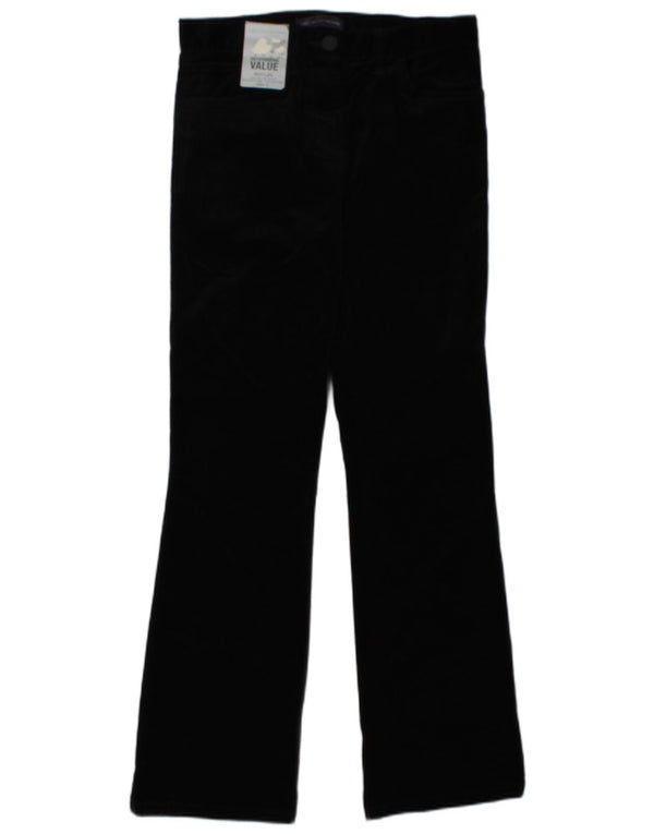 Женские вельветовые брюки Marks & Spencer Bootcut UK 8, маленькие W27 L31, черные