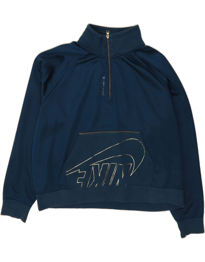 NIKE Womens Oversized Graphic Sweatshirt Jumper UK 18 XL Navy Blue Vintage Nike and Second-Hand Nike from Messina Hembry 