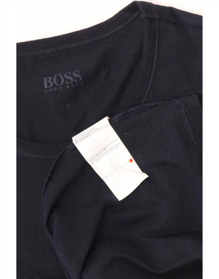 Мужская футболка Hugo Boss, маленький темно-синий хлопок
