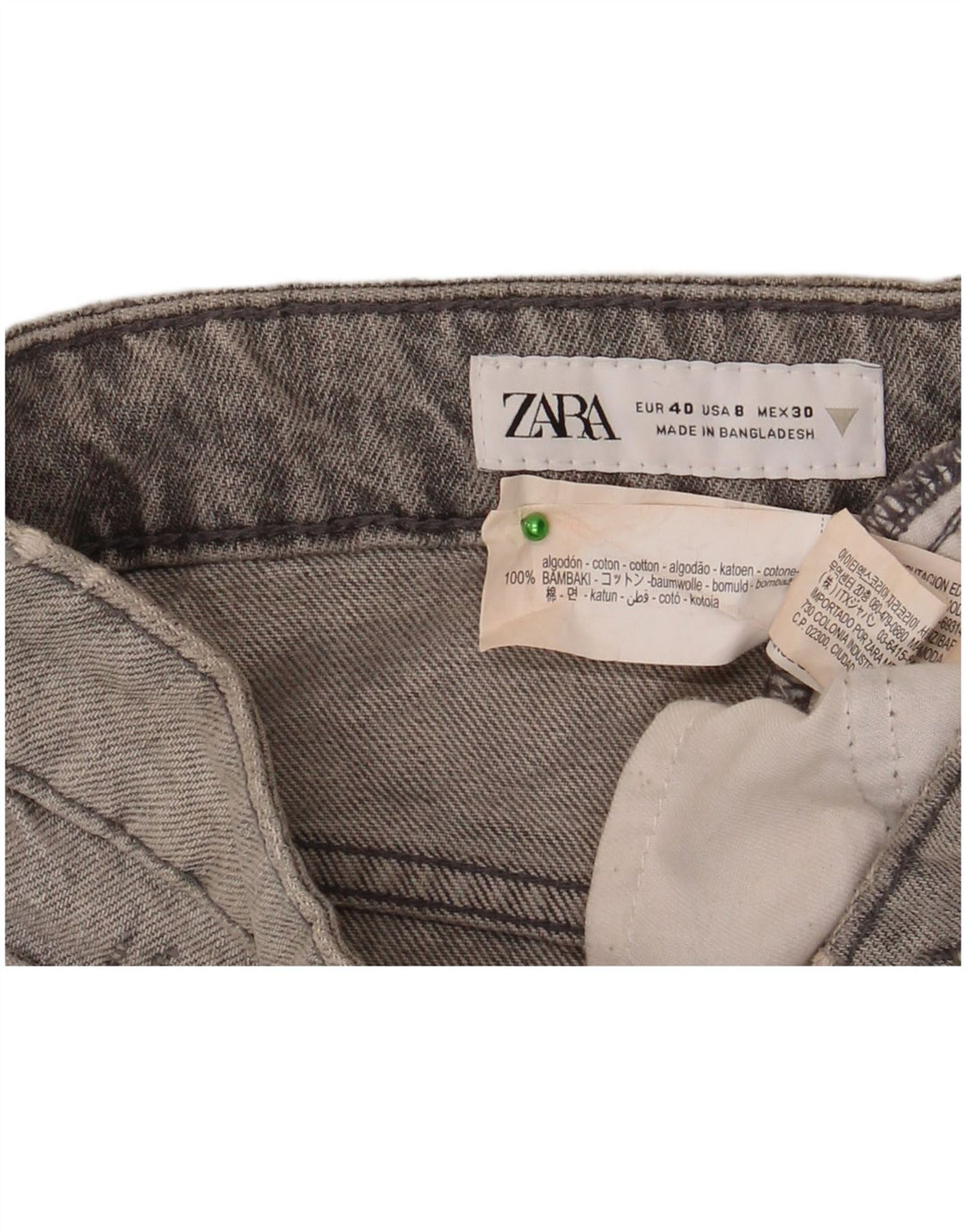 Женские джинсовые шорты Zara EU 40 Medium W30, серые, хлопок