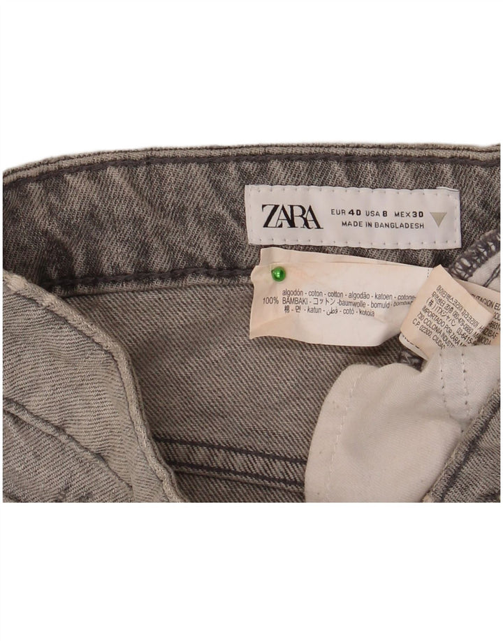 Женские джинсовые шорты Zara EU 40 Medium W30, серые, хлопок