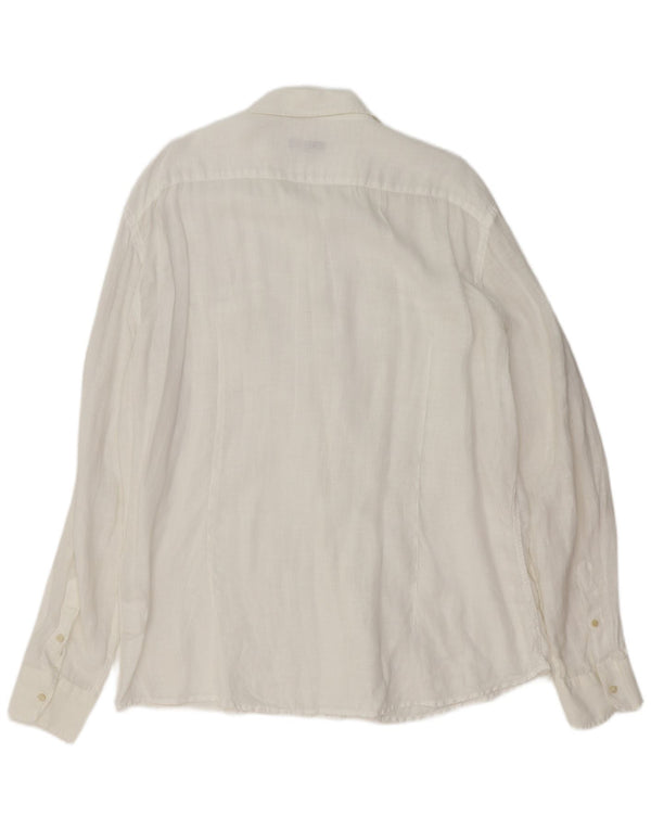 Мужская рубашка Trussardi Jeans 3XL белая льняная