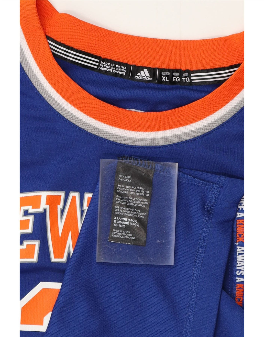 Мужской жилет с графическим рисунком ADIDAS New York Knicks XL, синий полиэстер