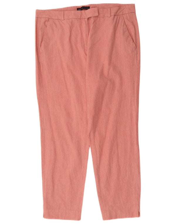 Женские брюки чинос MARKS & SPENCER с высокой талией, Великобритания, 18 XL, W36, L27, розовые