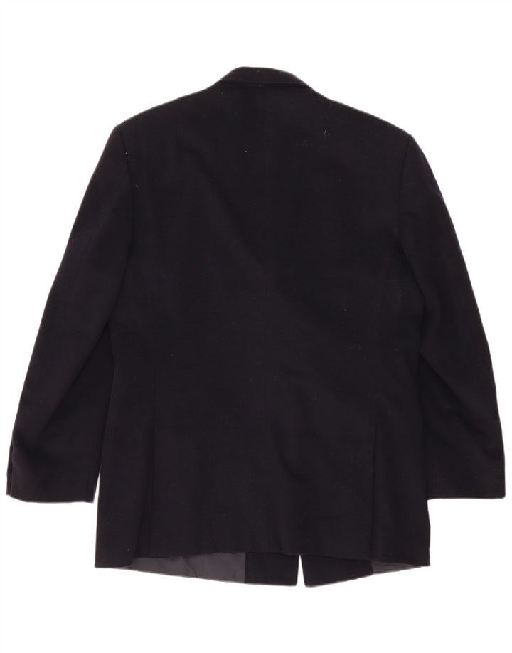 Мужской двубортный пиджак Nino Cerruti IT 52 XL черный шерстяной