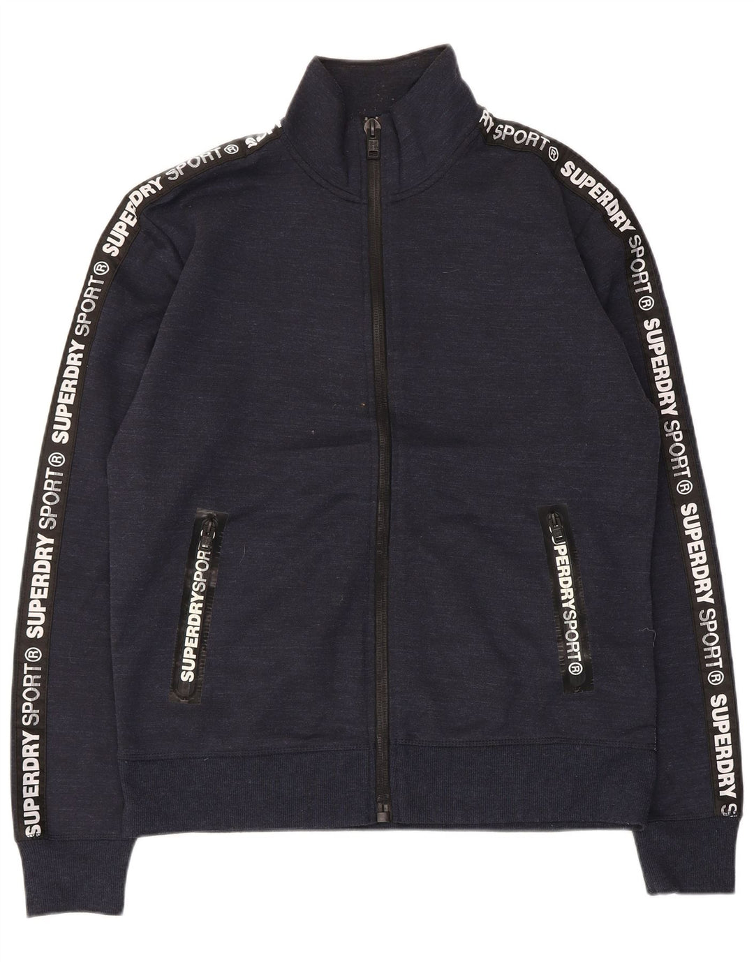 Мужской спортивный костюм Superdry с графическим рисунком, верхняя куртка XL, темно-синий, полиэстер с крапинками