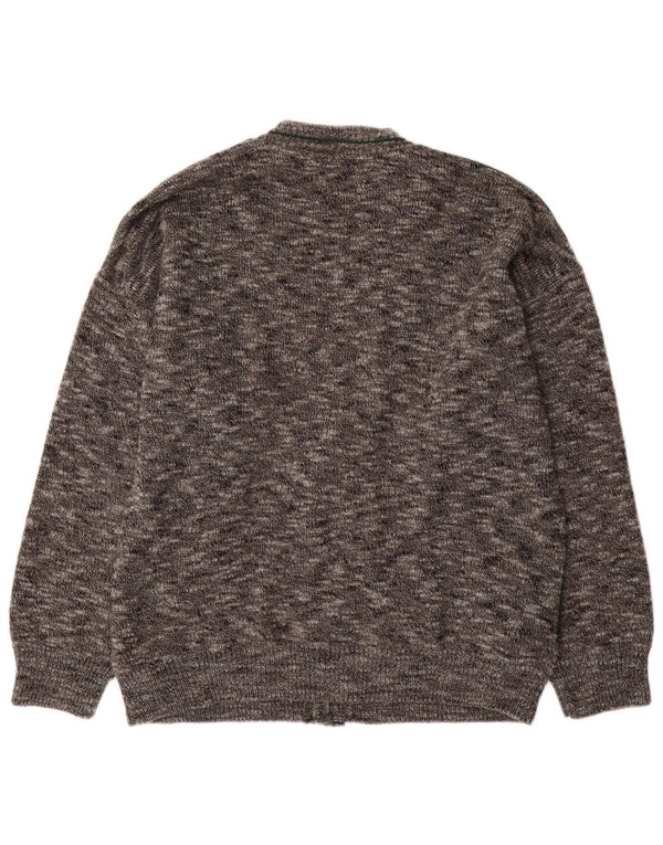 Мужской кардиган Il Granchio, свитер XL в серую полоску из шерсти альпаки