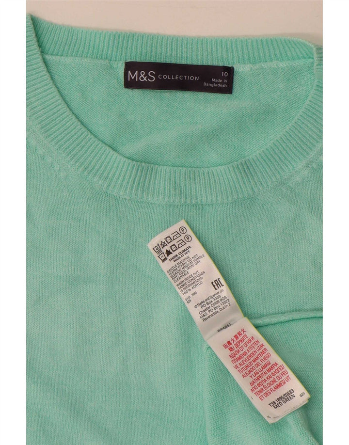 Женский джемпер с вырезом «лодочка» Marks & Spencer, Великобритания, 10, маленький, бирюзовый