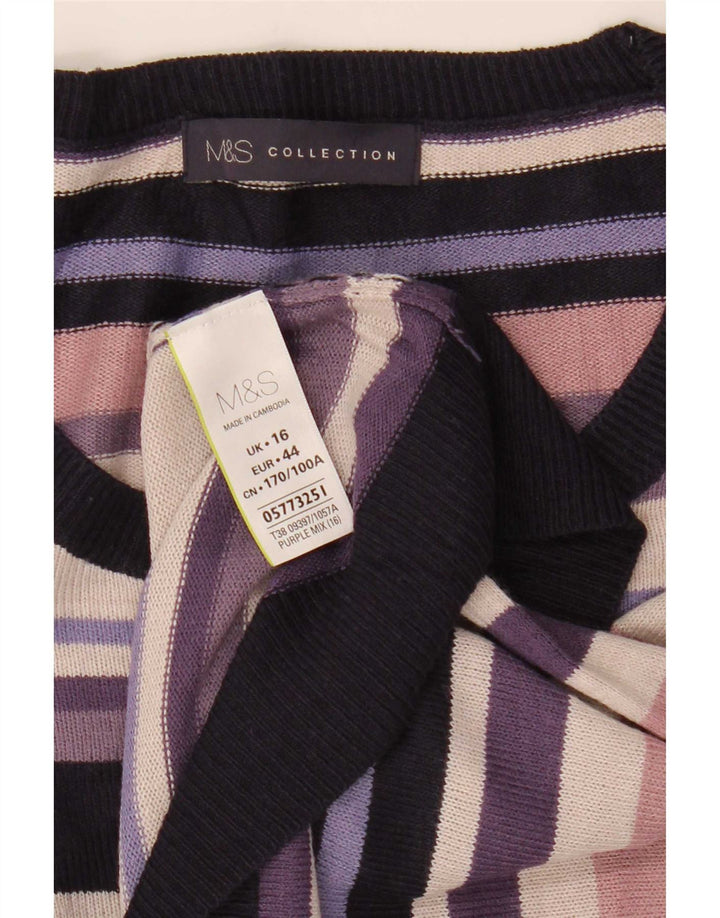 Женский джемпер с вырезом «лодочка» Marks & Spencer, Великобритания, 16, большой, разноцветный